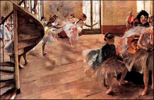 The Rehearsal - 1877 by Edgar Degas